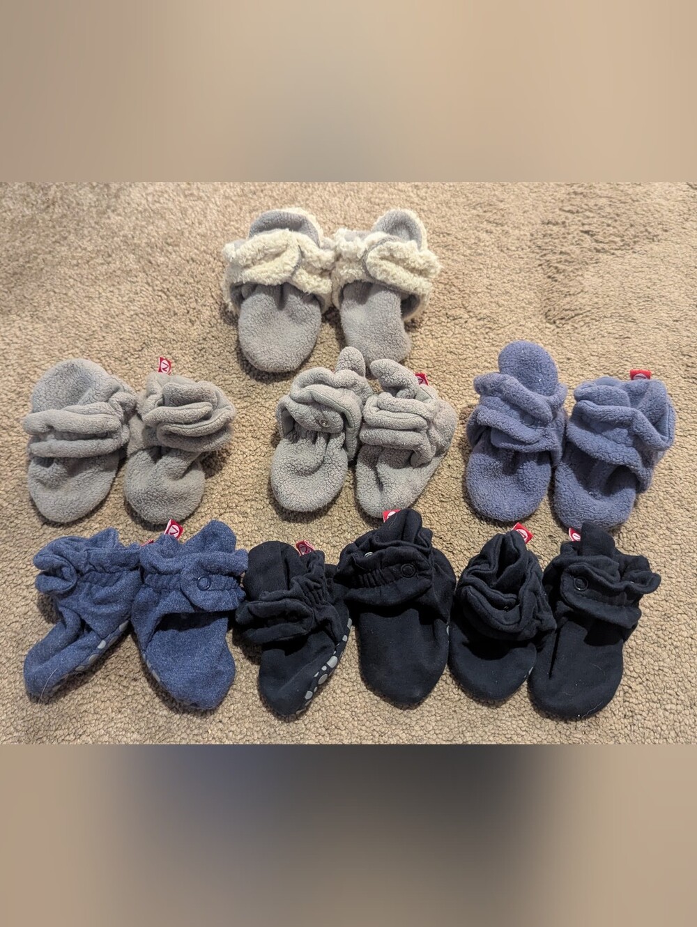 Lot of 6 Month Zutano Bundle Fleece and Cotton 7 Pair